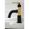 Kingston Brass KS2822KL Single-Handle Bathroom Faucet with Push Pop-Up, Matte Black/Polished Brass KS2822KL - alternate 4